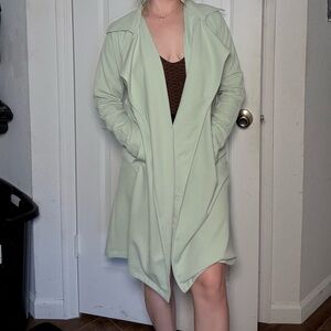 MINT GREEN TRENCH COAT